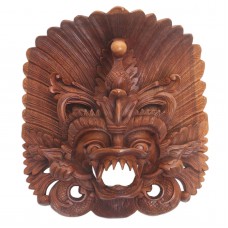&apos;Great Barong&apos; Mask King of Good Spirits Wall Art Handcarved Wood Bali NOVICA   382541349833
